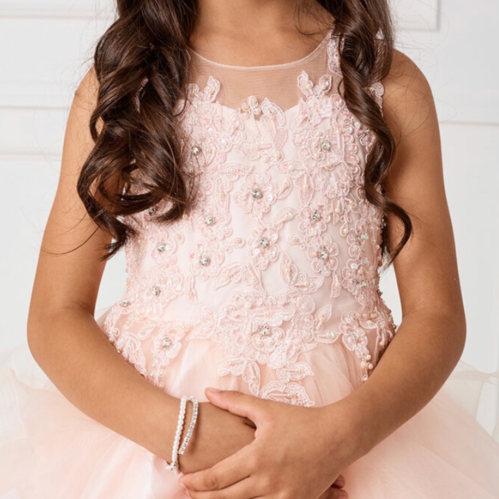 Mini Quinceañeras blush dress